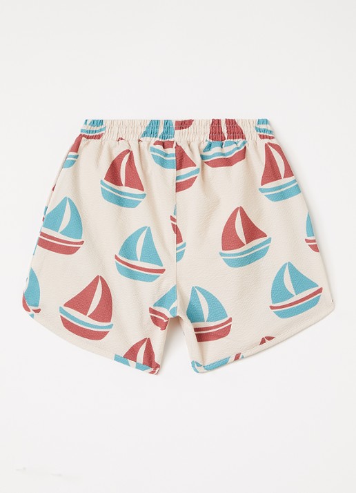 Konges Sløjd Zwemshorts met print - voorkant 2 beige