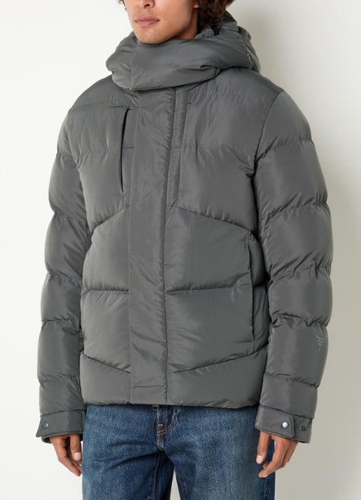 Krakatau Aitken puffer jack met afneembare capuchon en donsvulling