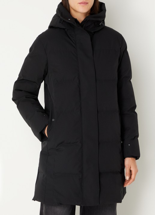 Krakatau Cassini gewatteerde parka met capuchon - detail zwart