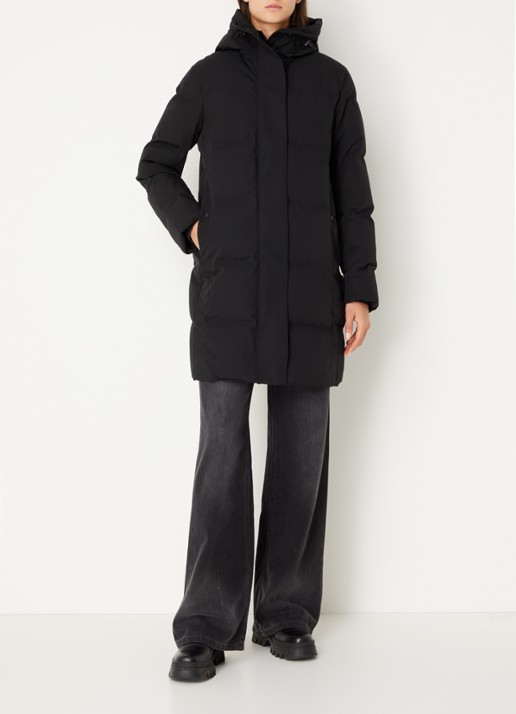 Krakatau Cassini gewatteerde parka met capuchon - voorkant 3 zwart