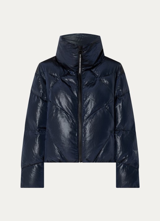 Krakatau Nebula puffer jack met glanzende finish - voorkant donkerblauw