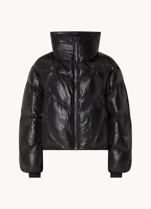 Krakatau Nebula puffer jack met ritszakken  - voorkant zwart