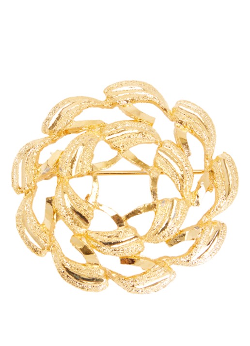 Kroonjuweeltjes Guirlande broche verguld