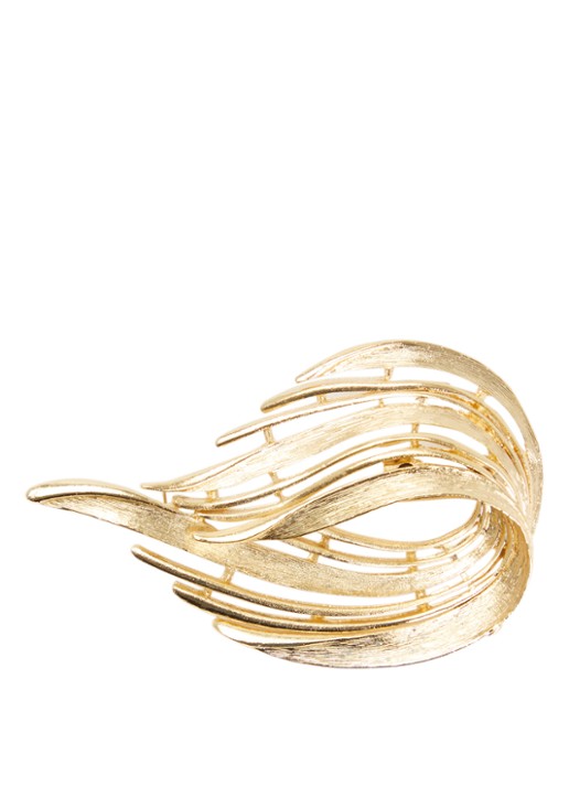 Kroonjuweeltjes Vigne Swirl broche verguld
