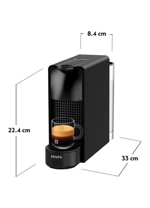 Krups Essenza Mini Bundle Nespresso machine XN1118 - achterkant 8 diepzwart
