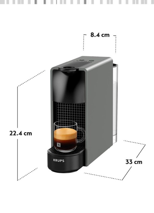 Krups Essenza Mini Nespresso machine XN110B - achterkant antraciet