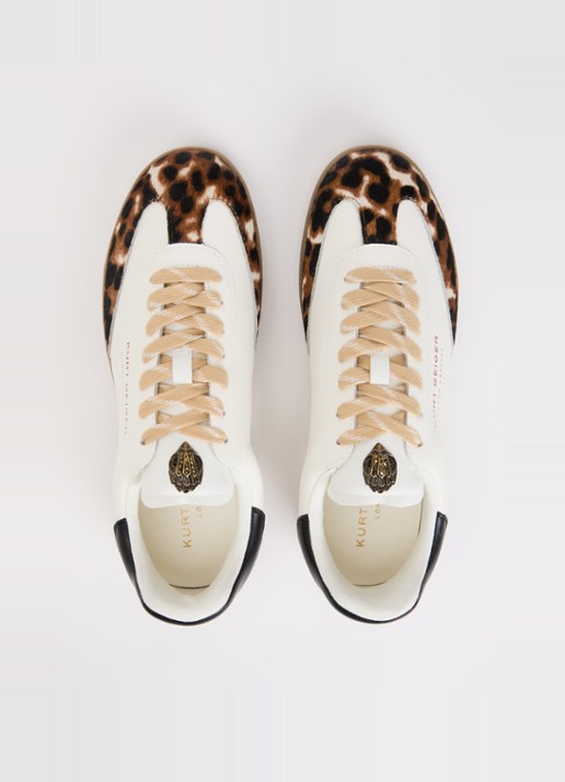 Kurt Geiger Barbican sneaker van leer met details van suède en ponyhair - detail 2 wit