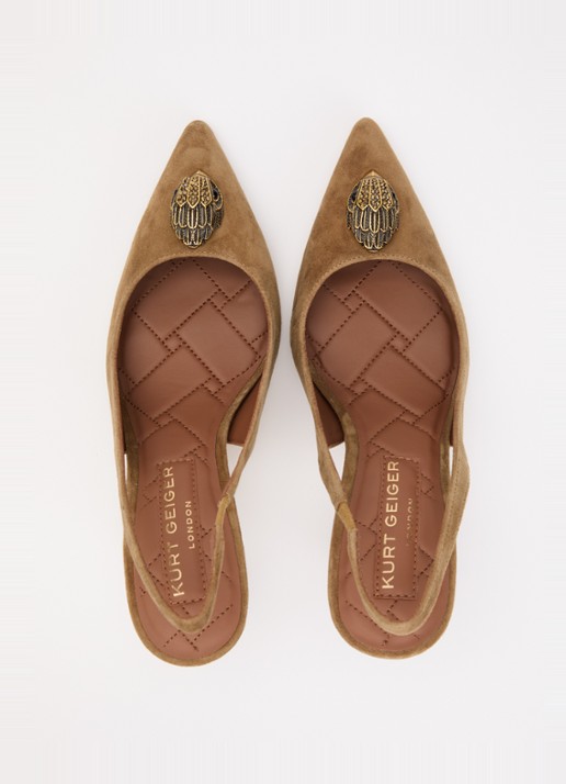 Kurt Geiger Belgravia pump met logo - detail 3 naturel