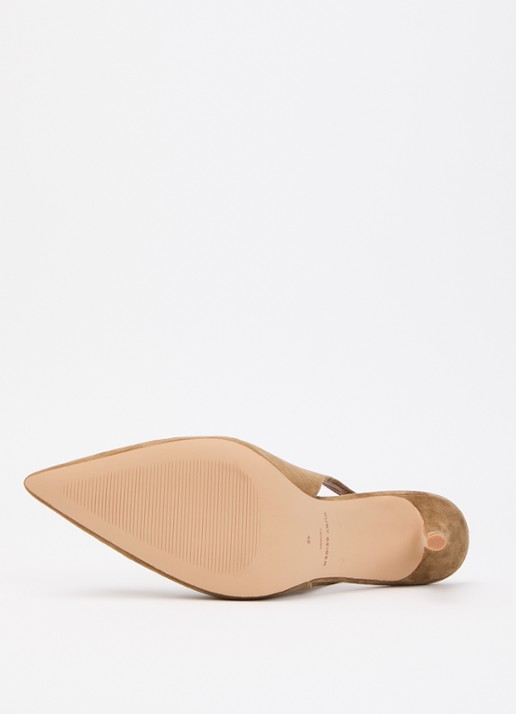 Kurt Geiger Belgravia pump met logo - detail 4 naturel