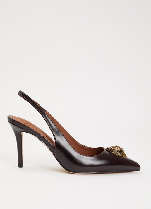 Kurt Geiger Belgravia slingback van leer - voorkant 5 bruin