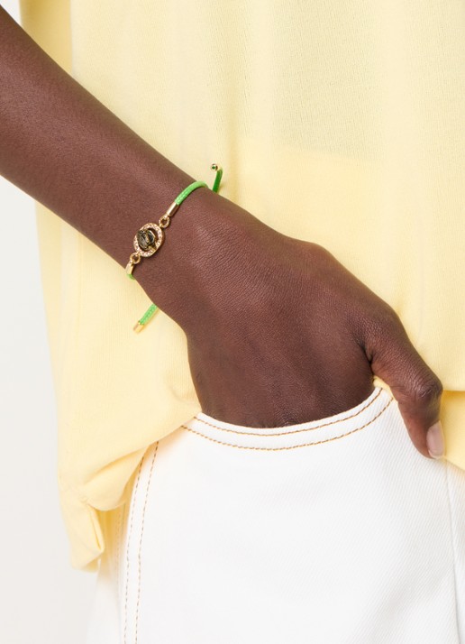 Kurt Geiger Chelsea armband met kristal - voorkant 2 groen