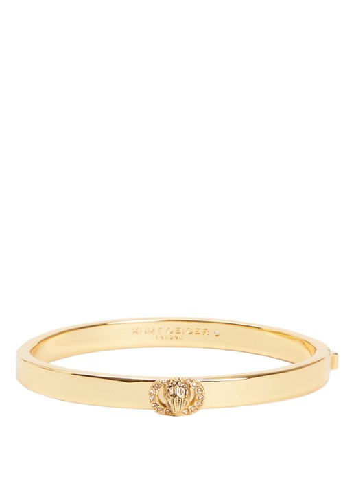 Kurt Geiger Chelsea bangle met kristal - voorkant 2 goud
