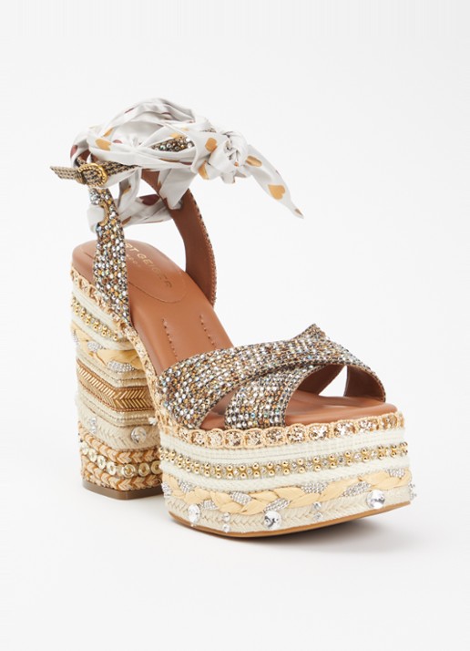 Kurt Geiger Chelsea Scarf sandalette met strass en pailletten