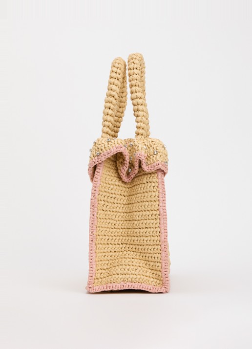 Kurt Geiger Chelsea shopper van crochet - detail 5 beige