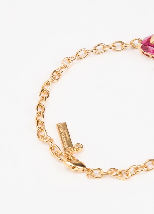 Kurt Geiger Christal Heart armband met kristal - detail 3 fuchsia