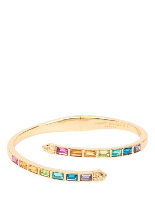 Kurt Geiger Eagle Bagette bangle met kristal - voorkant 2 multicolor