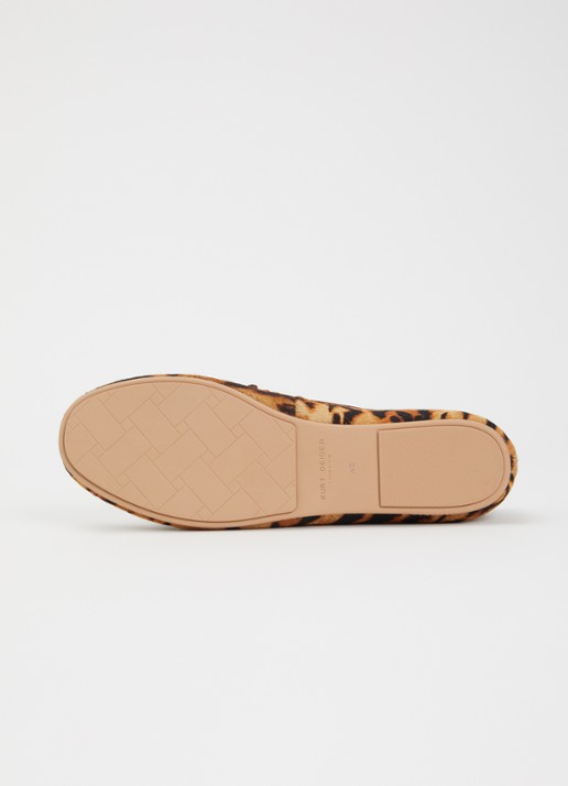 Kurt Geiger Eagle mocassin van leer met tijgerprint - detail 3 camel