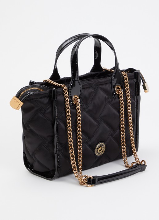 Kurt Geiger Hoxton Small handtas met quilt patroon - achterkant 5 zwart