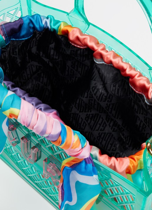 Kurt Geiger Jelly SM handtas met afneembare schouderriem - detail 2 groen