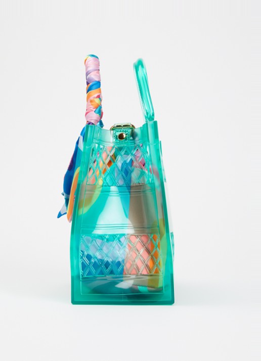 Kurt Geiger Jelly SM handtas met afneembare schouderriem - detail 3 groen
