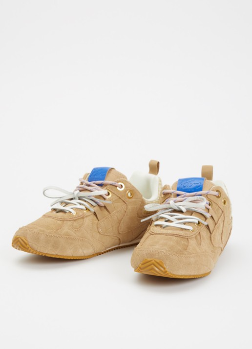 Kurt Geiger K Slim Runner sneaker van suède - detail 3 beige