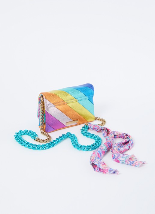 Kurt Geiger Kensington crossbodytas van leer - achterkant multicolor