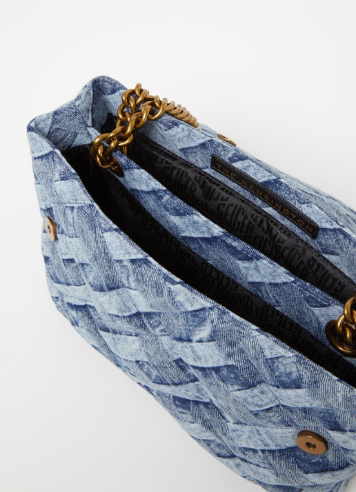 Kurt Geiger Kensington Large schoudertas van denim - detail 5 denim