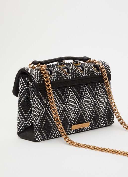 Kurt Geiger Kensington Medium schoudertas met verstelbare schouderriem - achterkant 7 zwart