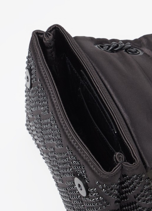 Kurt Geiger Kensington Mini schoudertas met strass - detail 4 zwart