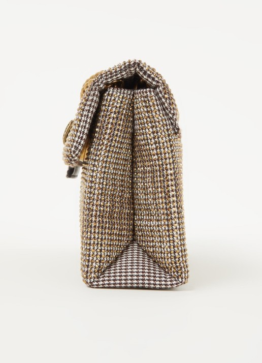 Kurt Geiger Kensington Mini schoudertas met strass - detail 4 beige