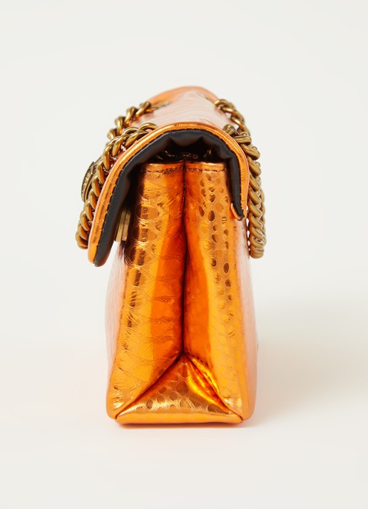 Kurt Geiger Kensington Mini X schoudertas van leer met metallic finish - detail 4 orange