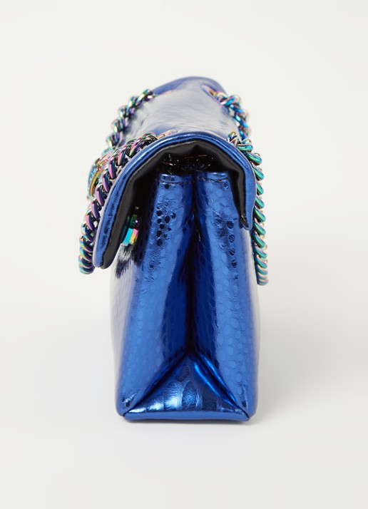 Kurt Geiger Kensington Mini X schoudertas van leer met metallic finish - detail 3 blauw