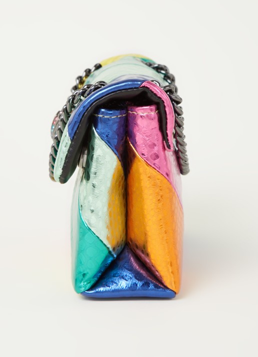 Kurt Geiger Kensington Mini X schoudertas van leer met metallic finish - detail 3 multicolor