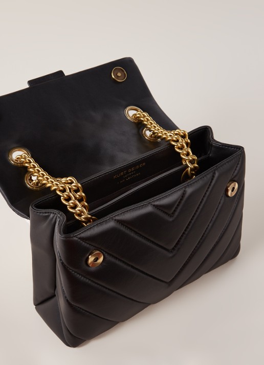 Kurt Geiger Kensington schoudertas van leer - detail 2 zwart