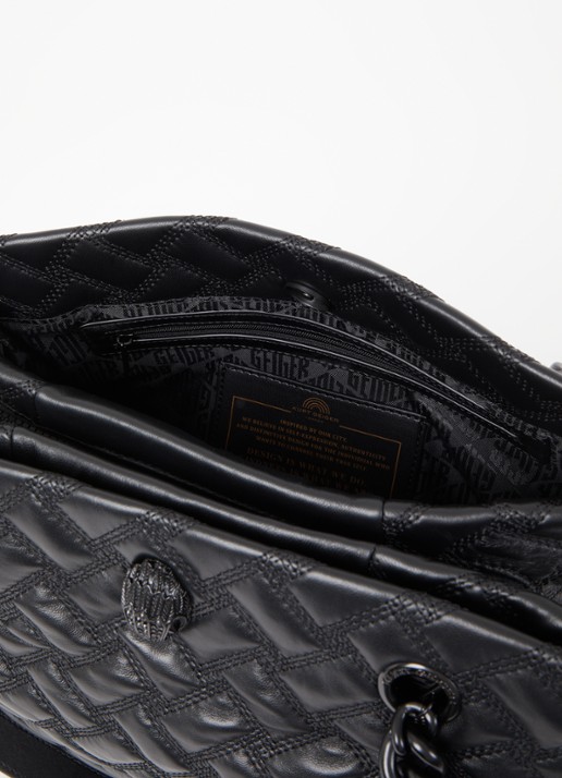 Kurt Geiger Kensington schoudertas van quilted lamsleer - detail 4 zwart