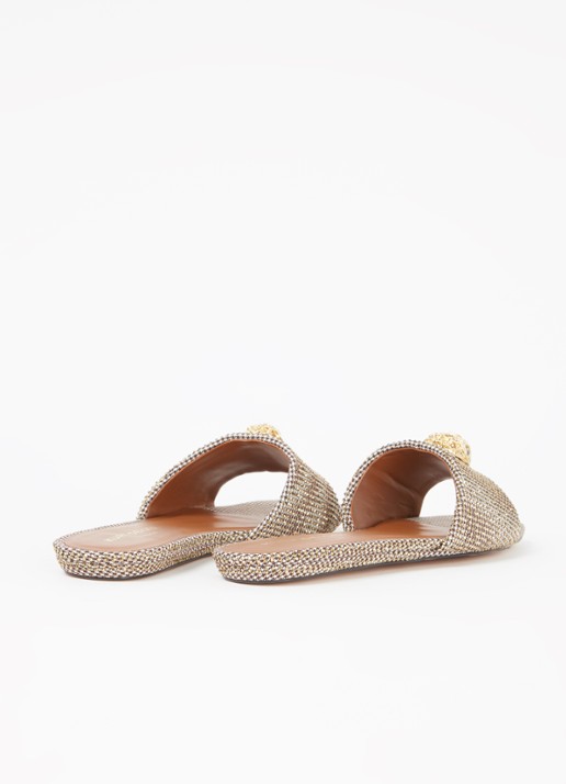 Kurt Geiger Kensington slipper met strass - detail 2 beige