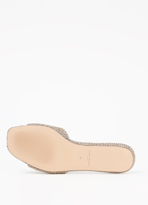 Kurt Geiger Kensington slipper met strass - detail 4 beige