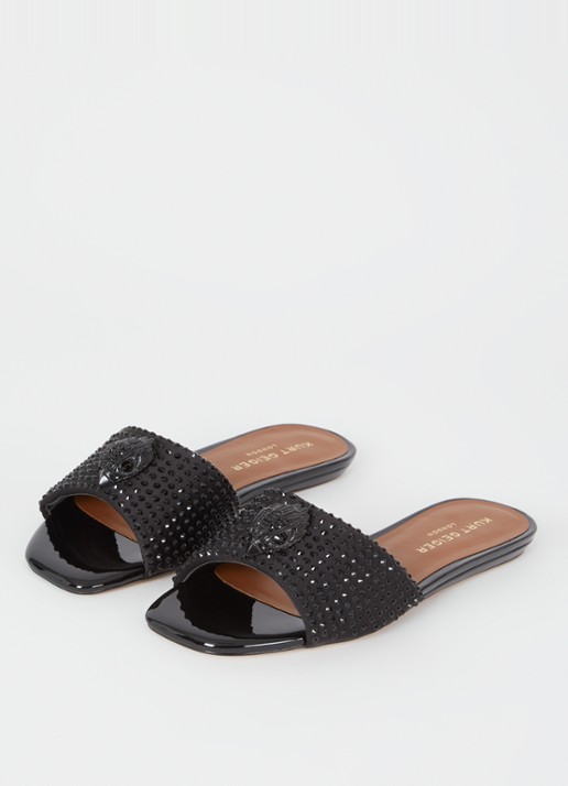 Kurt Geiger Kensington slipper met studs - detail 2 zwart