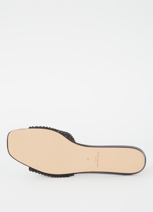 Kurt Geiger Kensington slipper met studs - detail 5 zwart