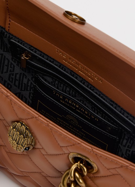 Kurt Geiger Kensington Square handtas met afneembare schouderriem - detail 4 roestbruin