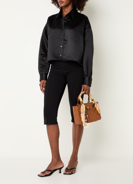 Kurt Geiger Kensington Square handtas met afneembare schouderriem - voorkant 3 roestbruin