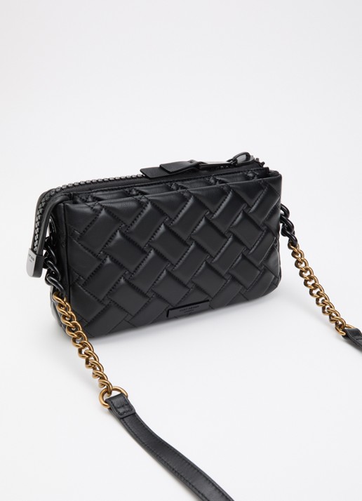 Kurt Geiger Kensington Xbody schoudertas van leer - achterkant 5 zwart