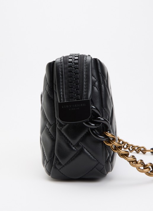 Kurt Geiger Kensington Xbody schoudertas van leer - detail 2 zwart