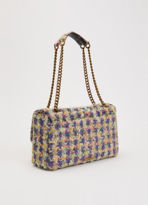 Kurt Geiger Kensington XXL schoudertas met tweed-look - achterkant multicolor