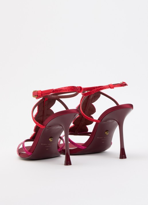 Kurt Geiger Kiss pump met strass - achterkant 5 rood