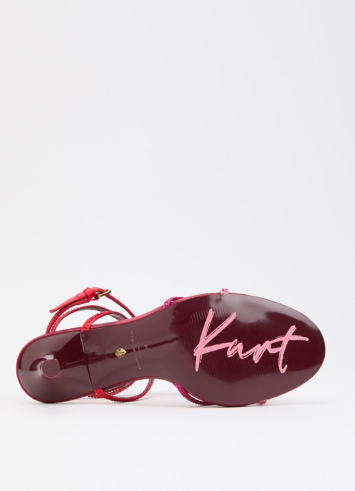 Kurt Geiger Kiss pump met strass - detail 4 rood