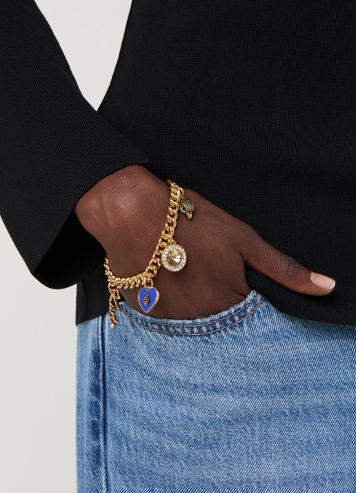Kurt Geiger Kurt Charm armband met hanger - voorkant 2 goud