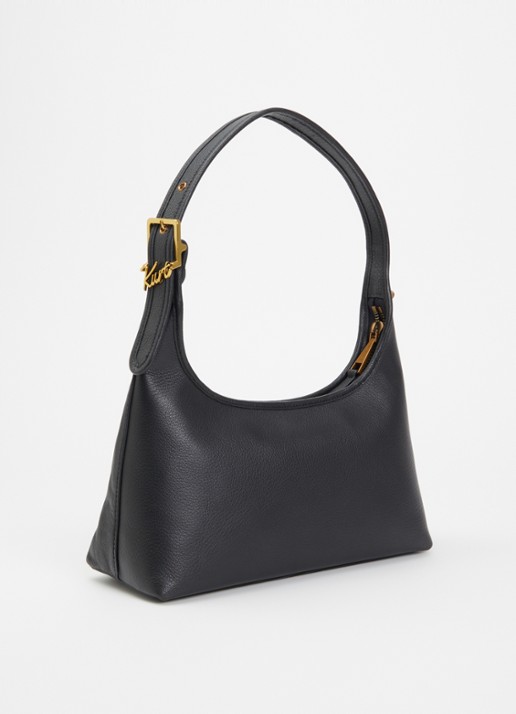 Kurt Geiger Kurt schoudertas van leer  - achterkant 4 zwart