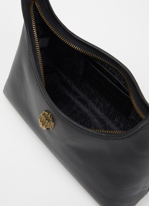 Kurt Geiger Kurt schoudertas van leer  - detail zwart