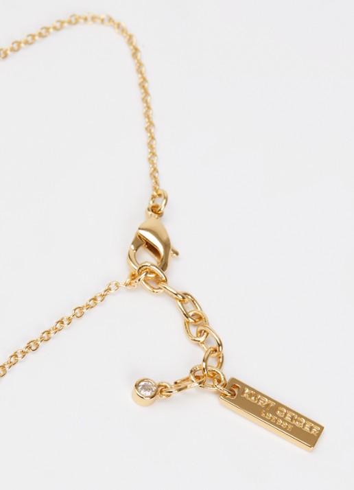 Kurt Geiger Kurt Script armband met kristal - detail goud